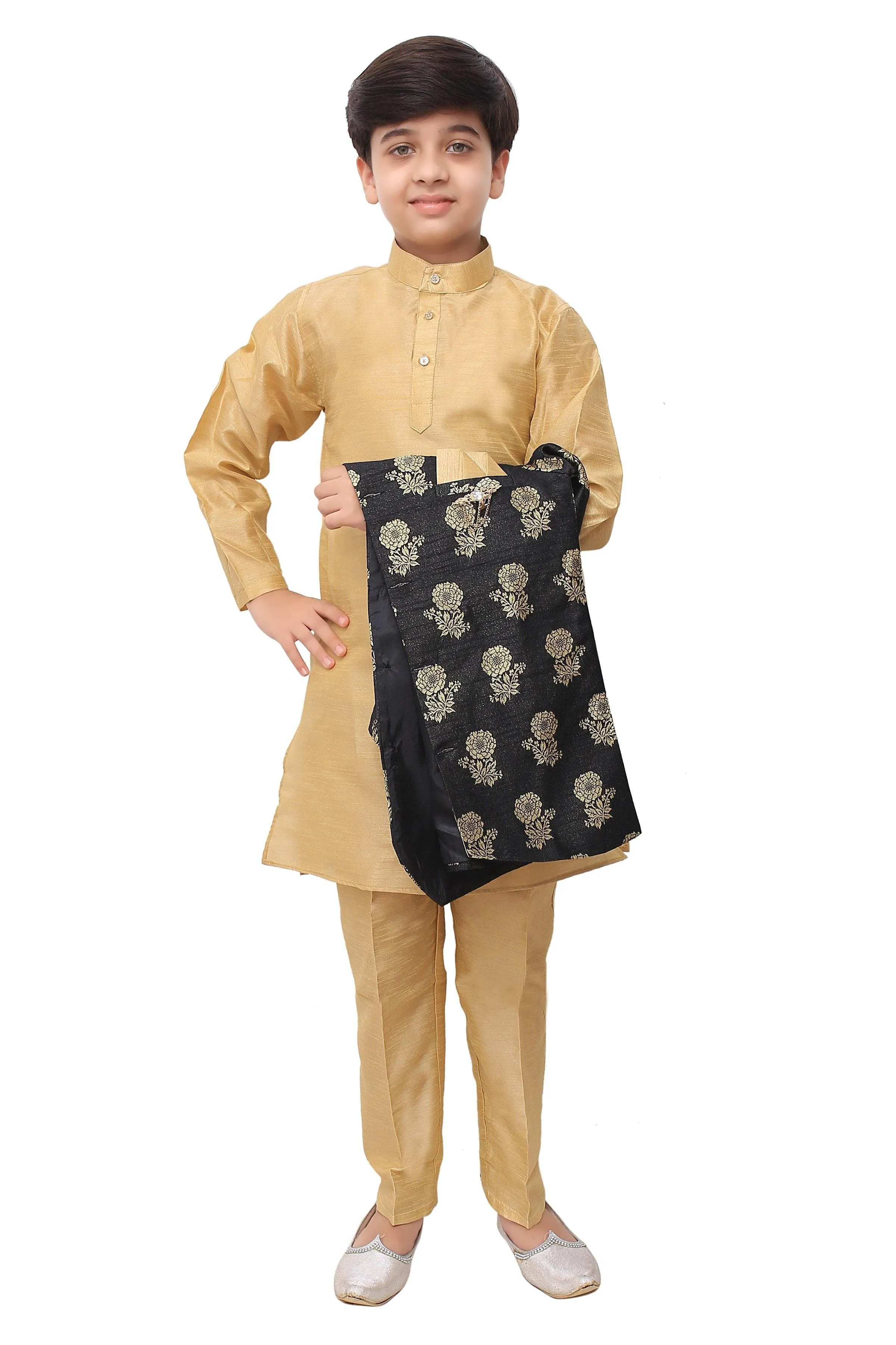 Ahhaaaa Kids Ethnic Indo-Western Sherwani Set For Boy