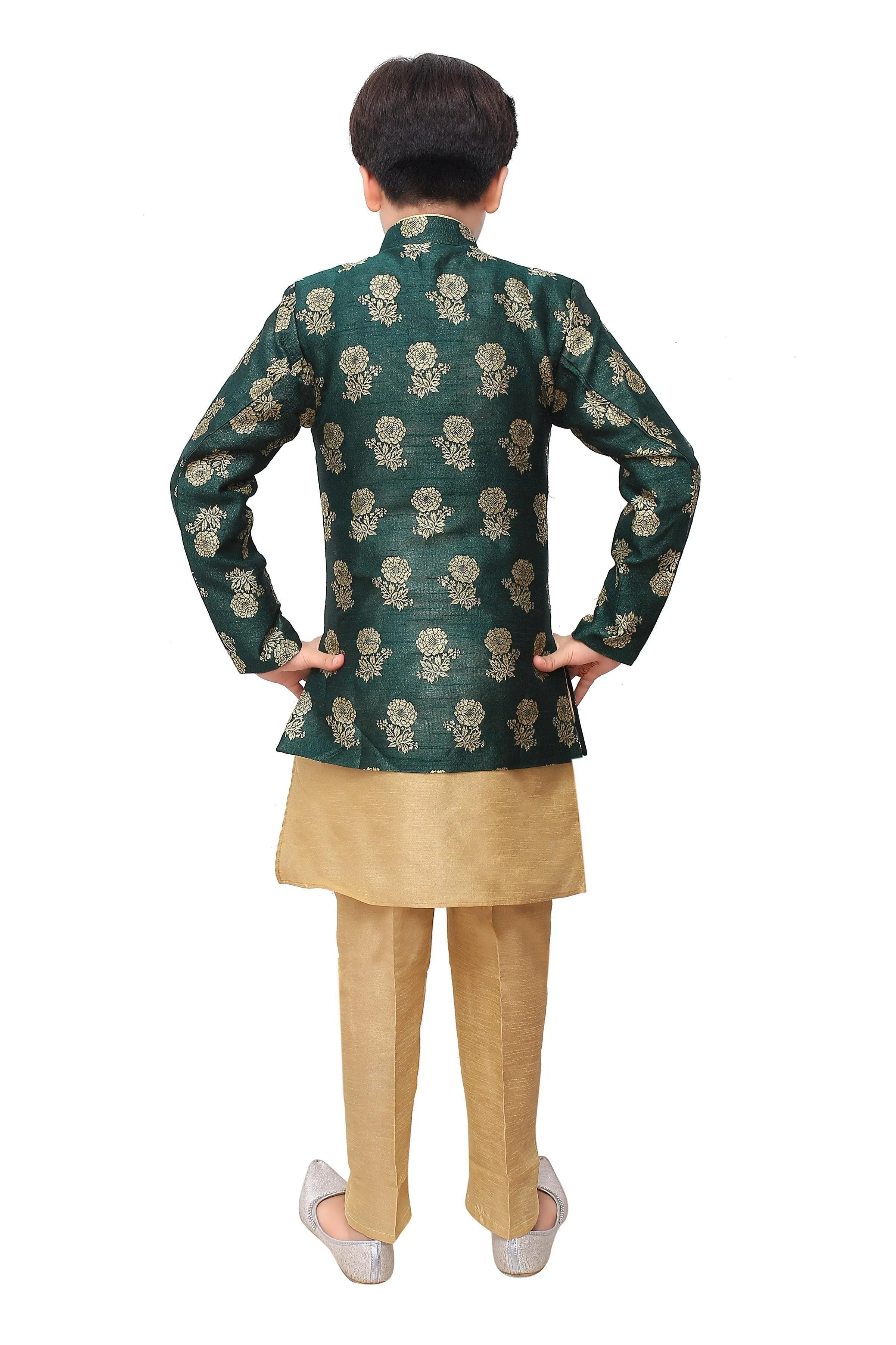 Ahhaaaa Kids Ethnic Indo-Western Sherwani Set For Boy