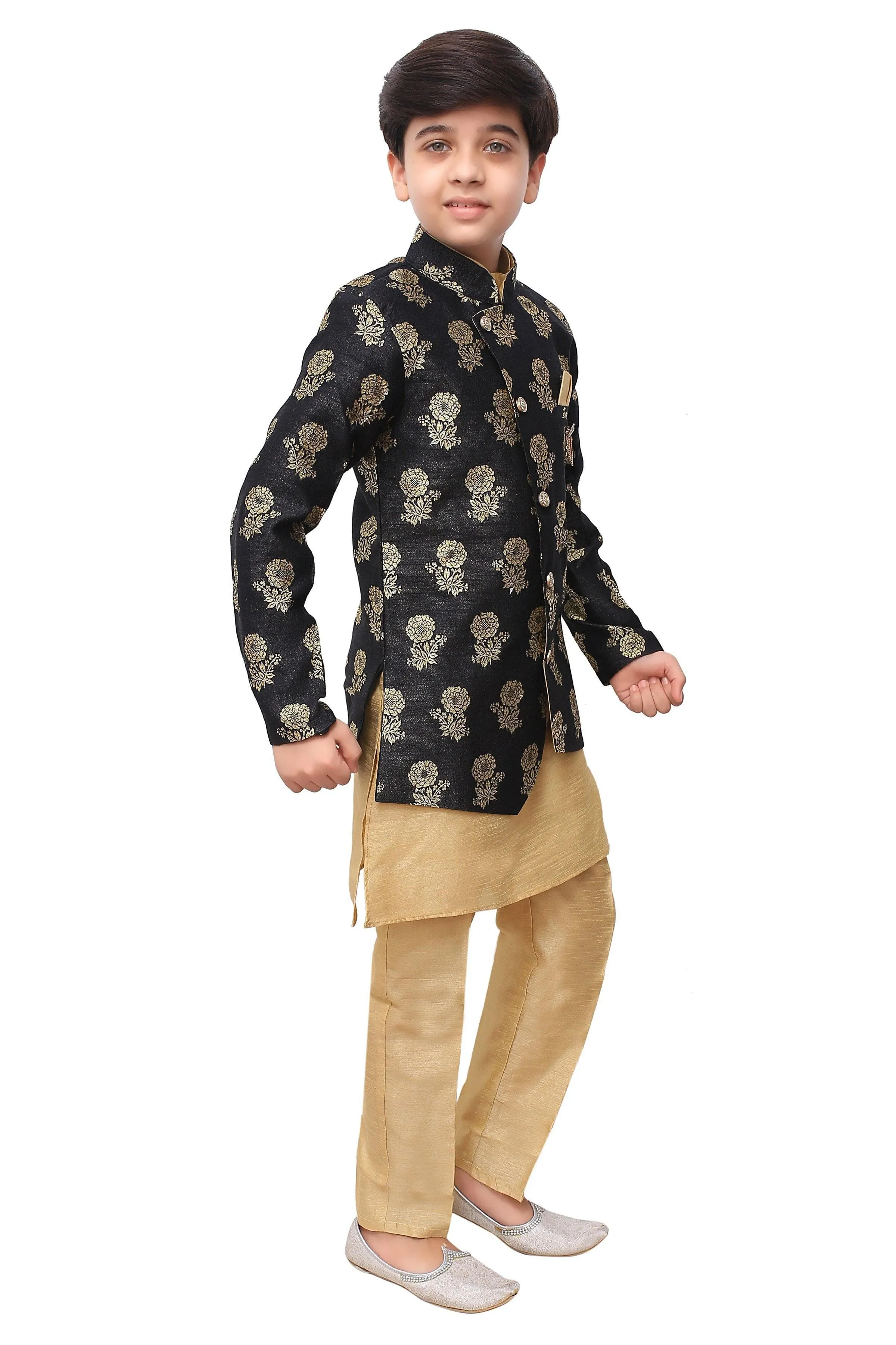 Ahhaaaa Kids Ethnic Indo-Western Sherwani Set For Boy