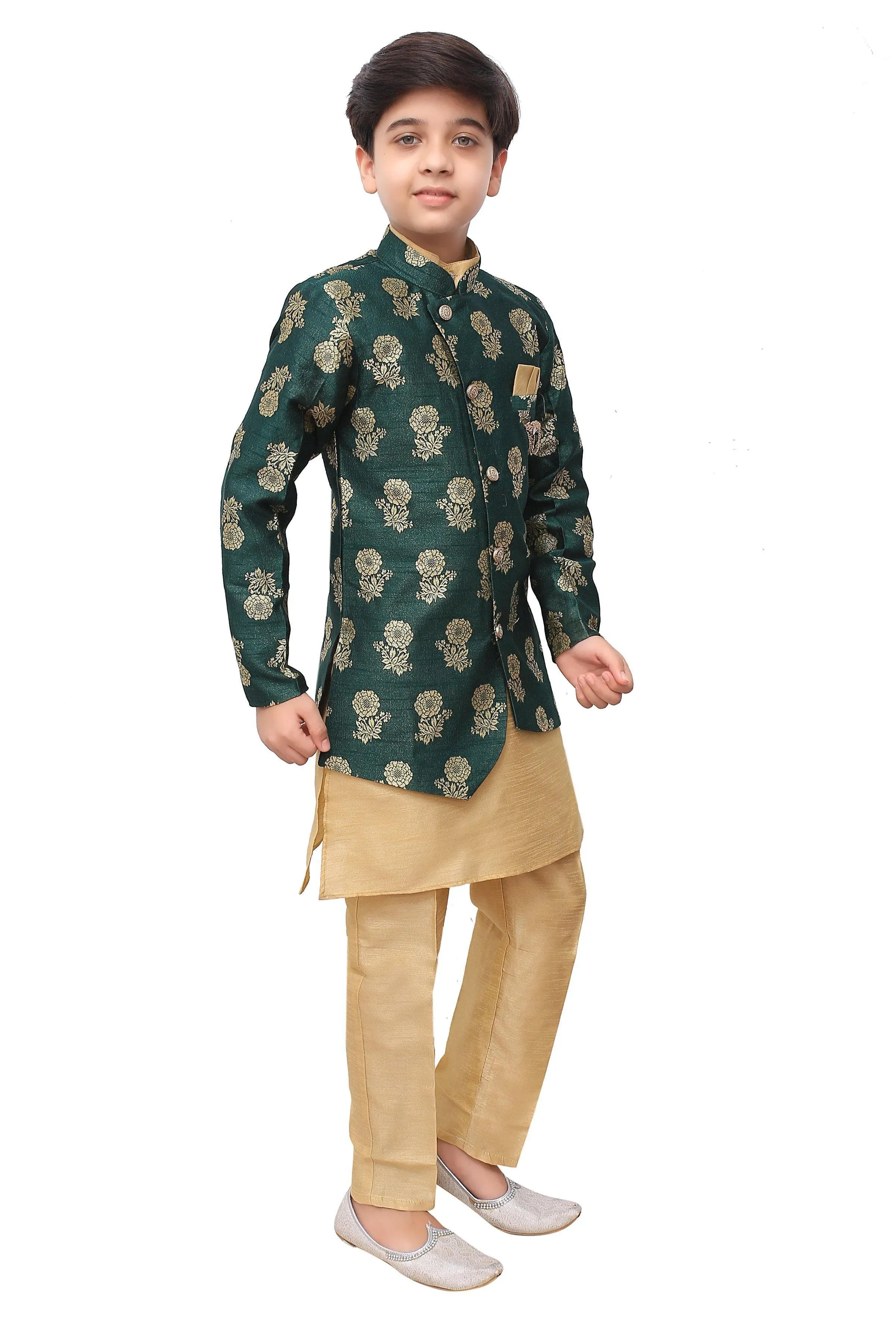 Ahhaaaa Kids Ethnic Indo-Western Sherwani Set For Boy