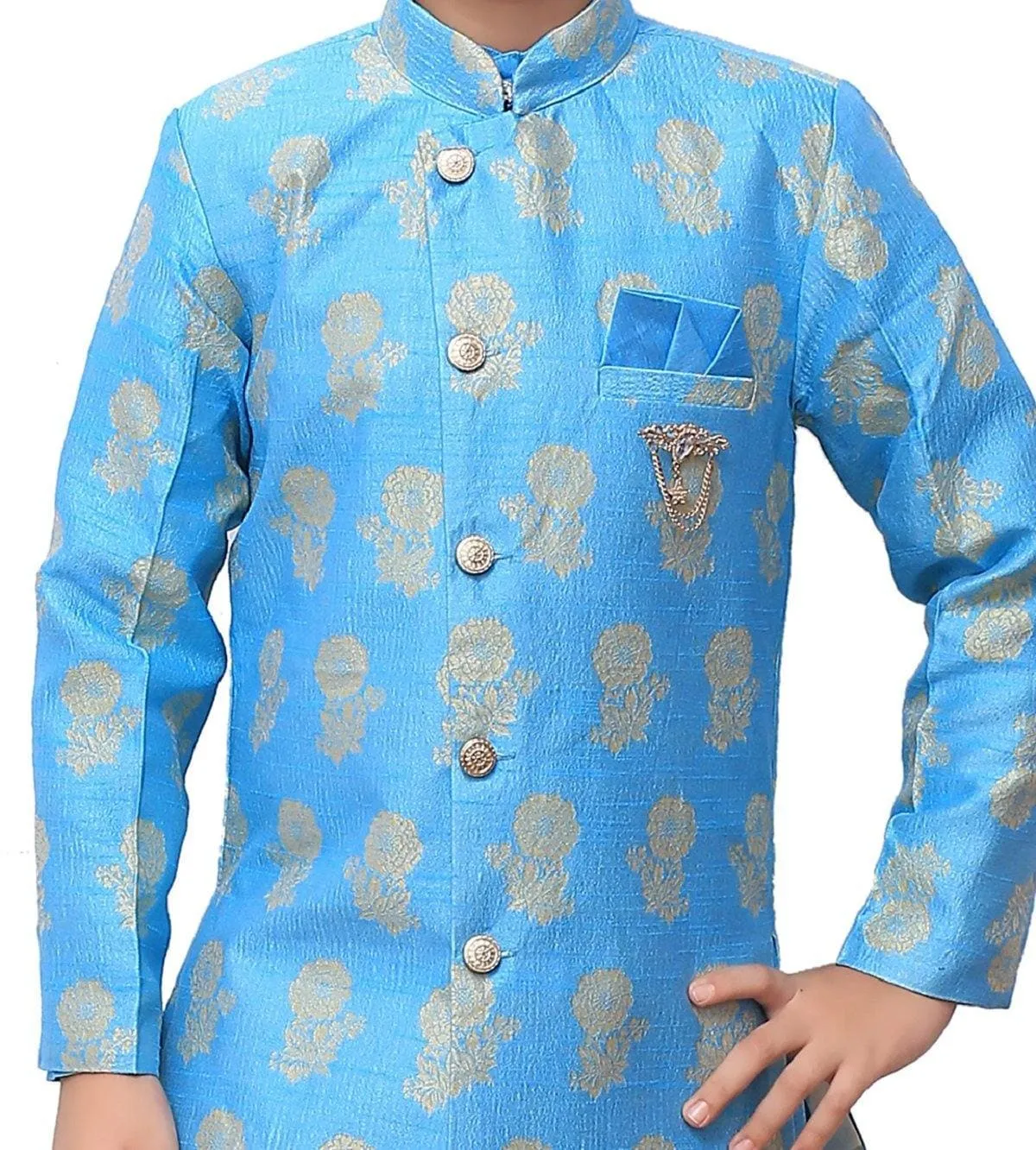 Ahhaaaa Kids Ethnic Indo-Western Sherwani Set For Boy