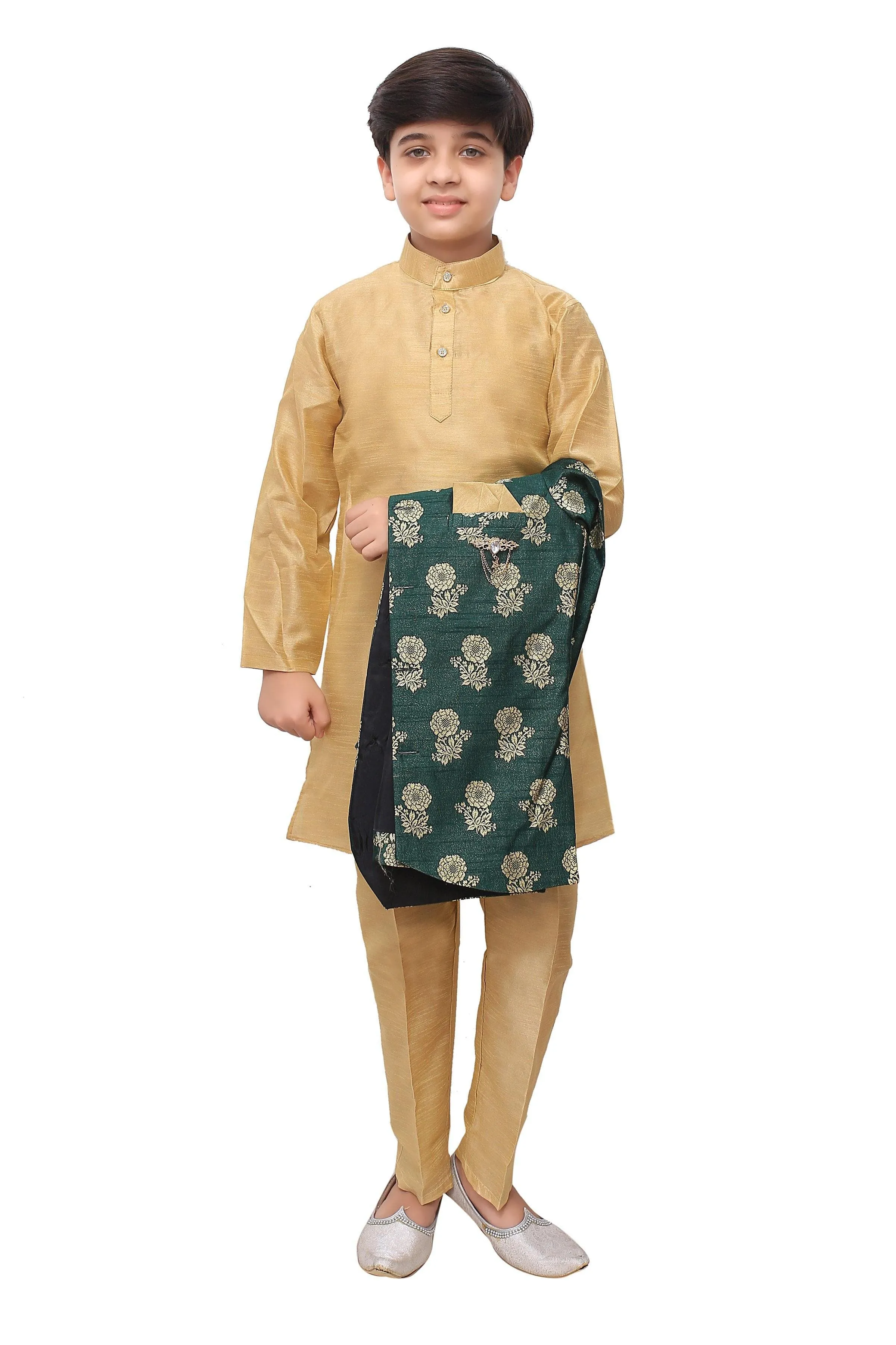 Ahhaaaa Kids Ethnic Indo-Western Sherwani Set For Boy