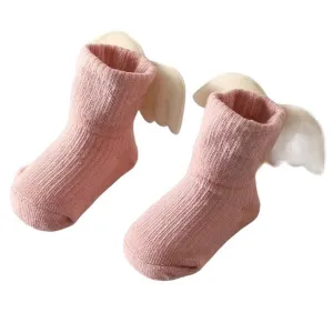 Angel Wings Baby Anti Slip Socks Pink