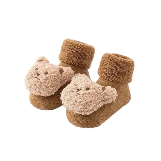 Bear Baby Anti Slip Socks Coffee