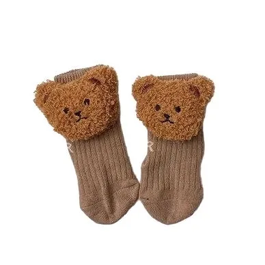 Bear Baby Socks Brown