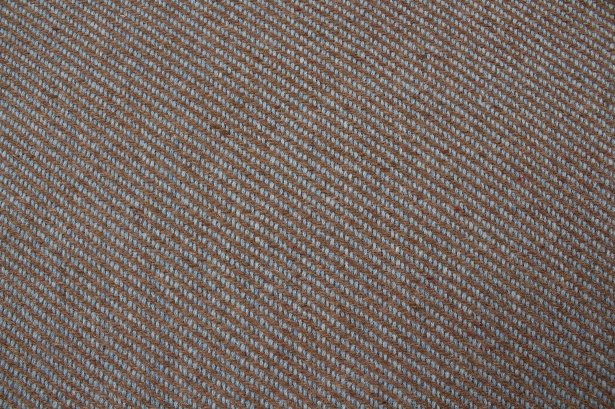 Bi-Color Recycled Wool Twill for Outwear - Brown and Blue