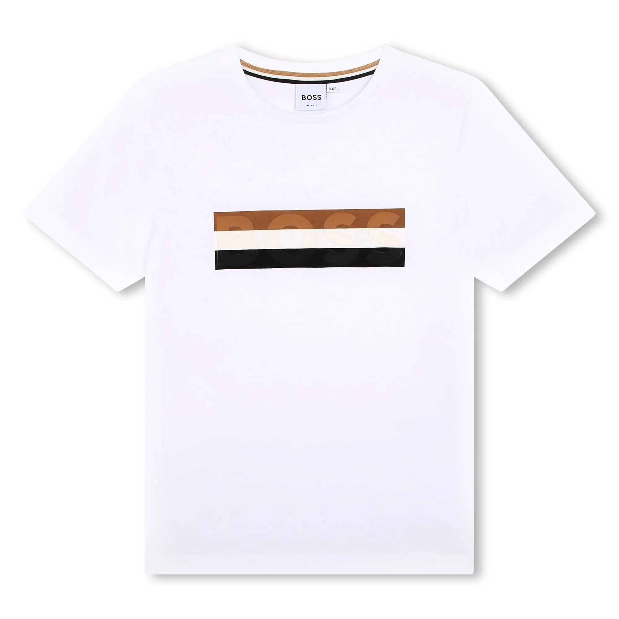 BOSS KIDSWEAR White Short Sleeve T-Shirt