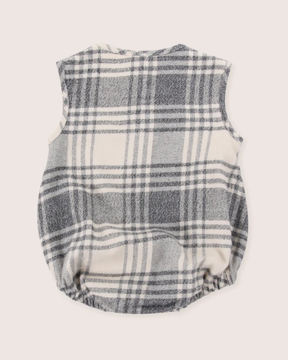 Brushed Check Bubble Romper