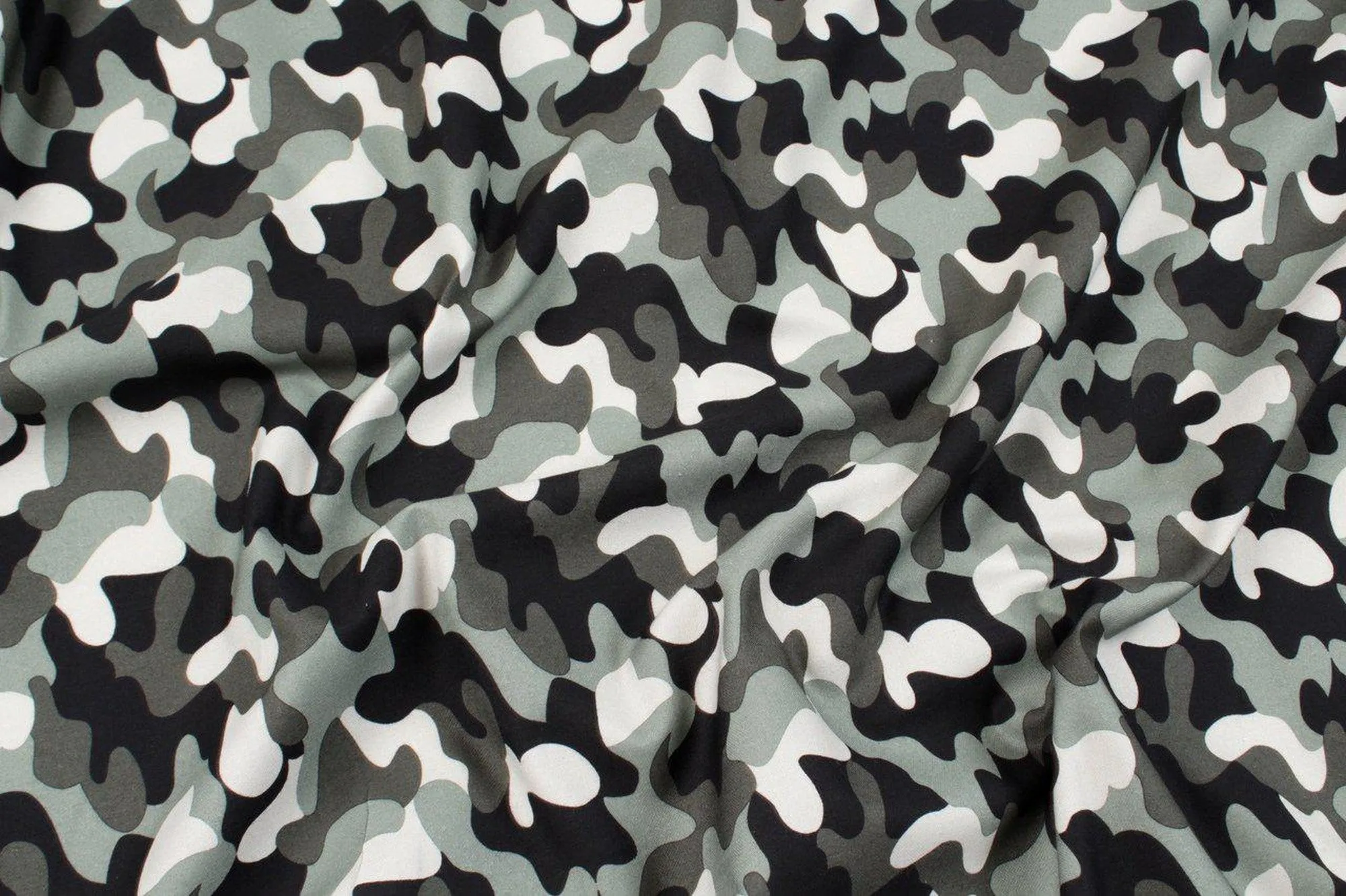 CAMOUFLAGE ORGANIC COTTON POPLIN - ANTI-BACTERIAL & HYDROPHOBIC FINISHING