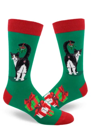 Cat Butt Christmas Men's Socks