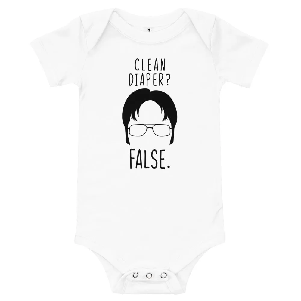 Clean Diaper? False - Baby Onesie