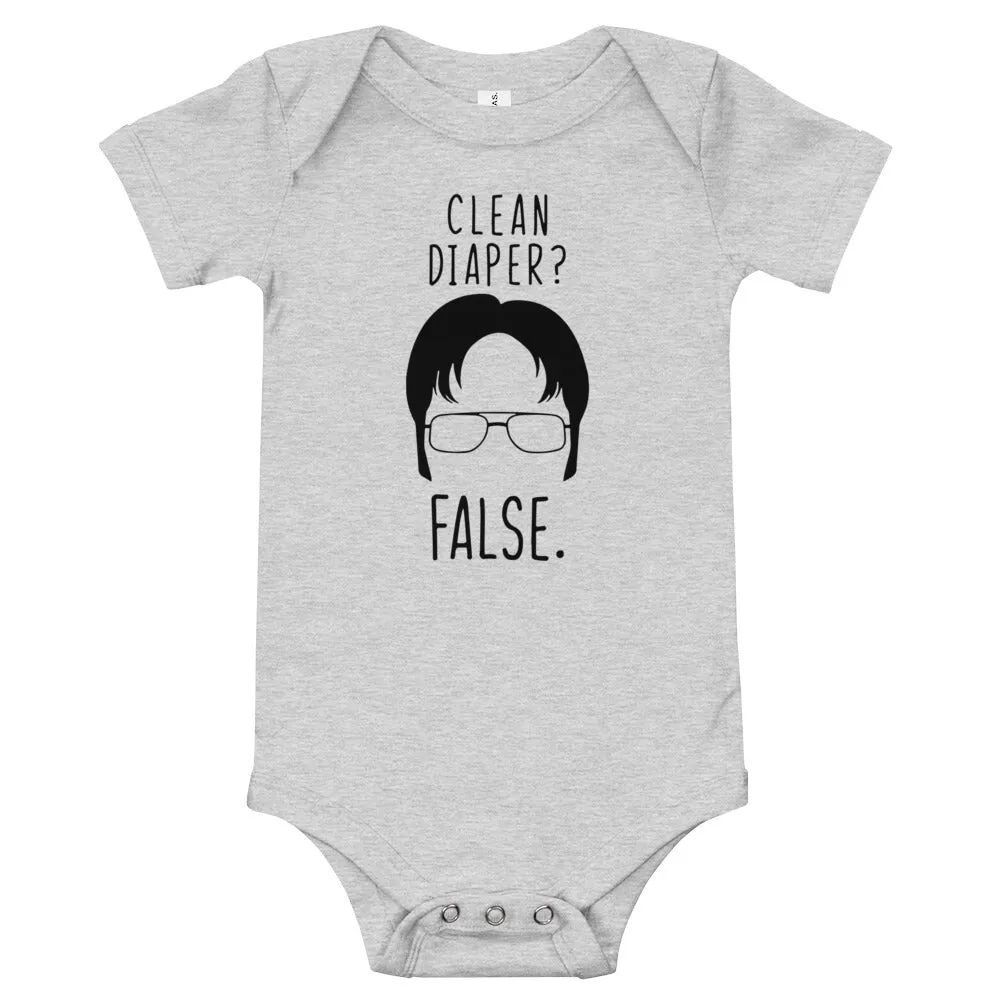 Clean Diaper? False - Baby Onesie