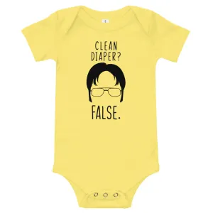 Clean Diaper? False - Baby Onesie