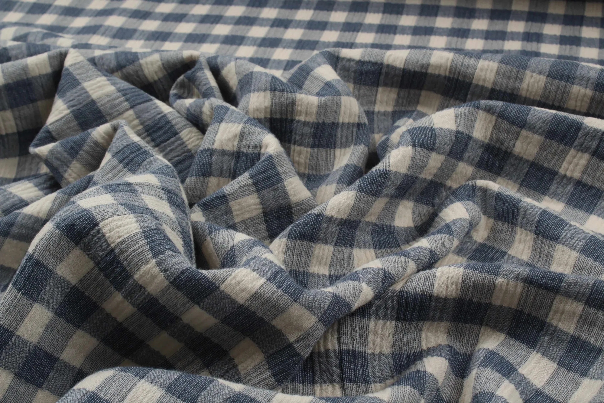 Cotton Double Muslin - Fancy Checks and Stripes Prints - 4 Variants