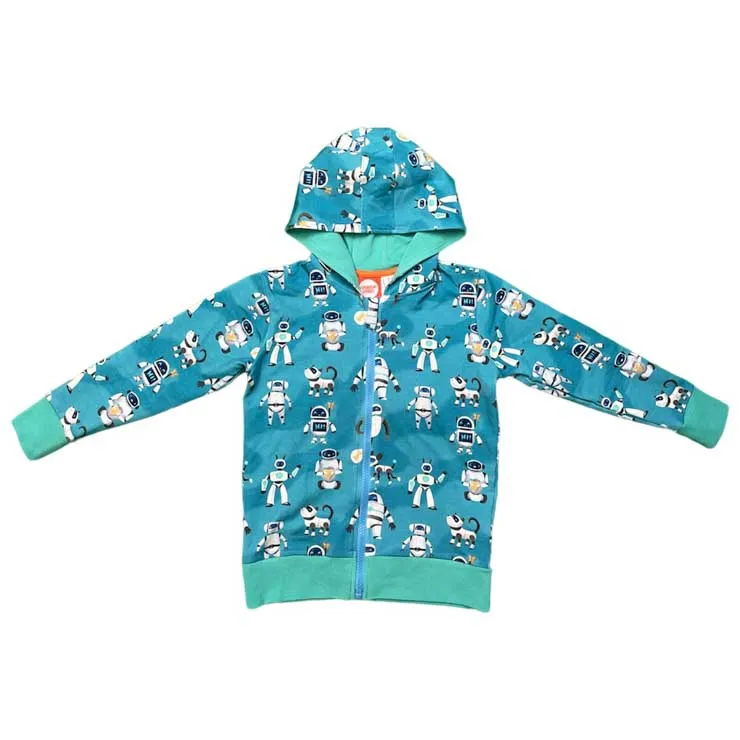 Curious Stories Zip Cardigan - Robots