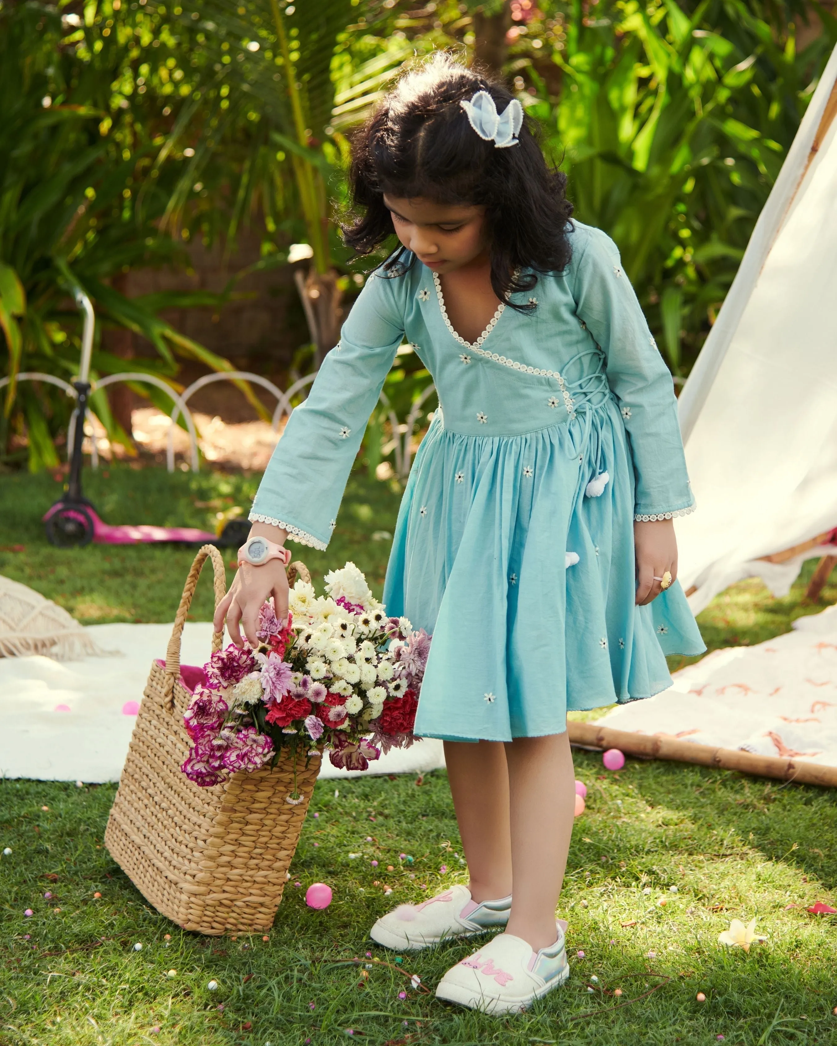 Daisy Embroidered Cotton Dress