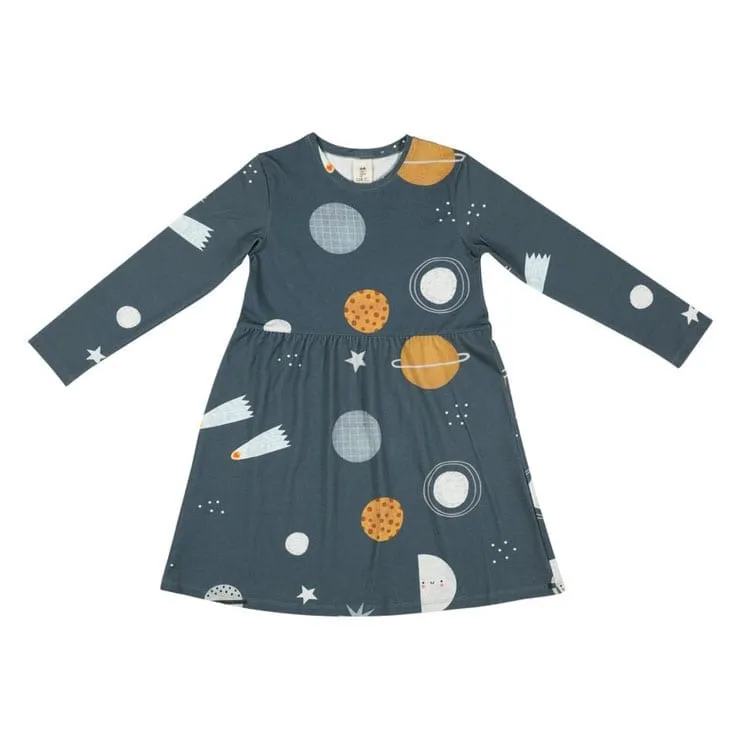 Don't Grow Up Classic Dress - Cosmos on Blue