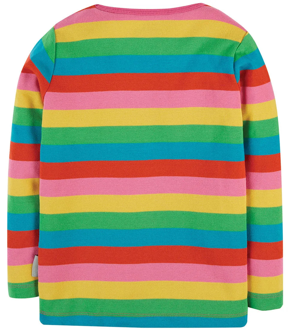 Frugi Favourite LS Tee - Foxglove Rainbow Stripe