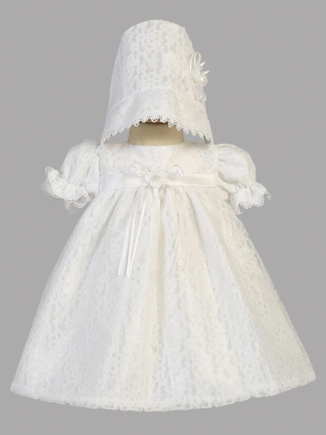 Girls White Christening & Baptism Dress - Melissa