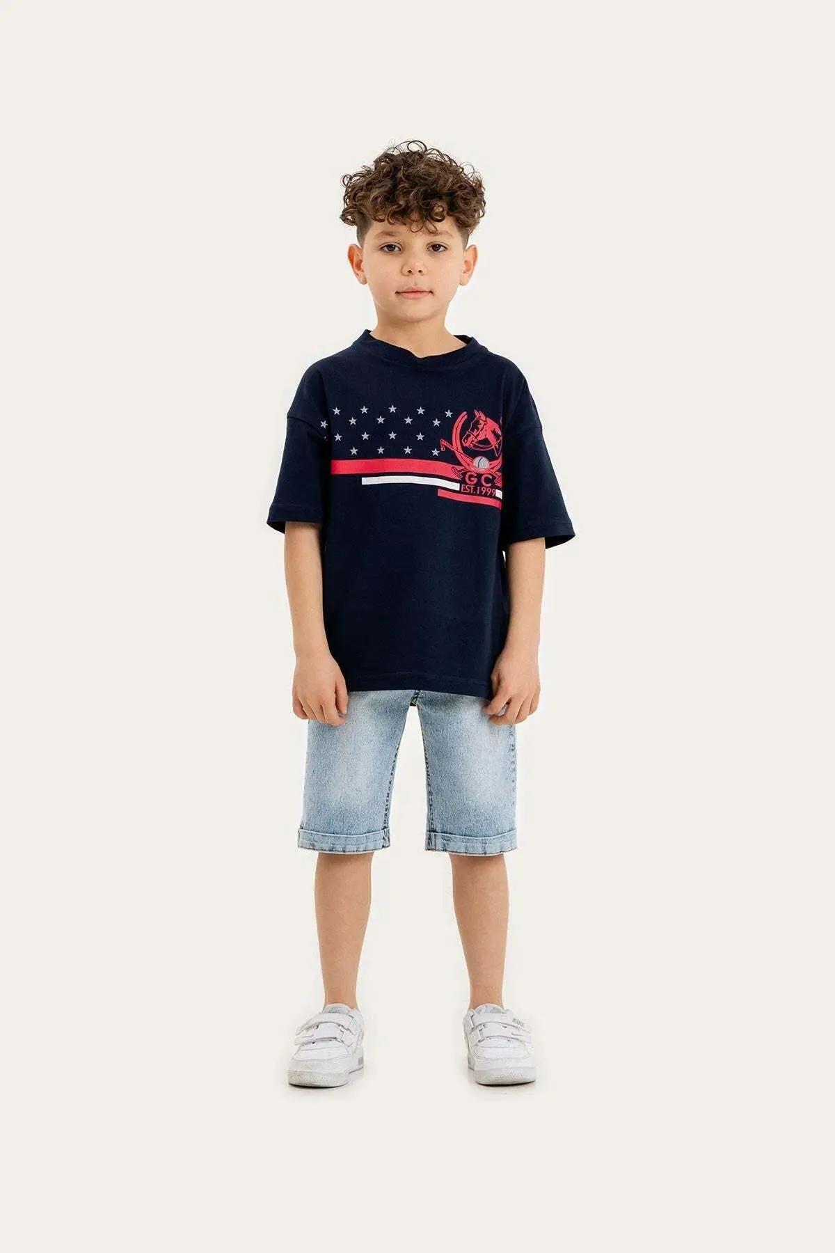 Gold Class Kidswear Boy's Double Pocket Lycra Printed Cotton Sets