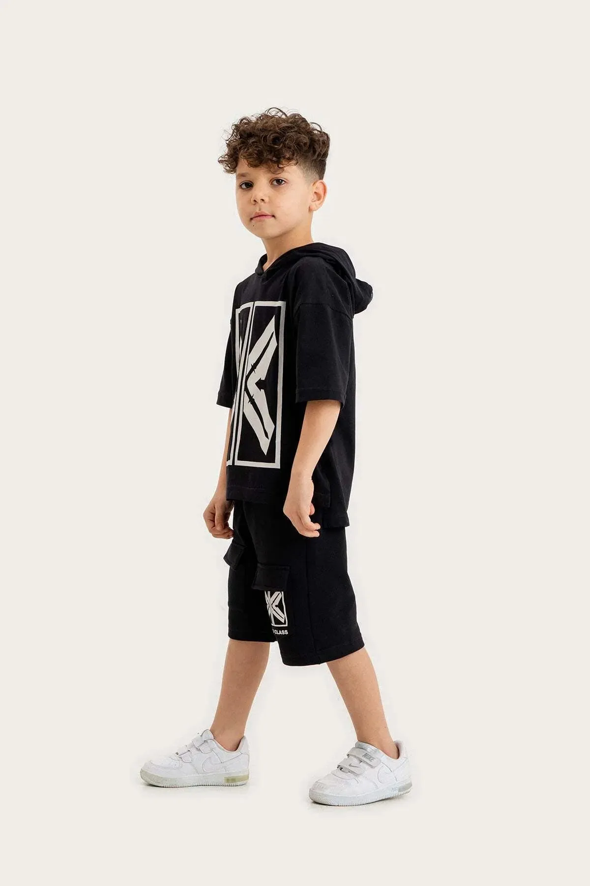 Gold Class Kidswear Boy's Sword and Shield Printed Hooded Sets