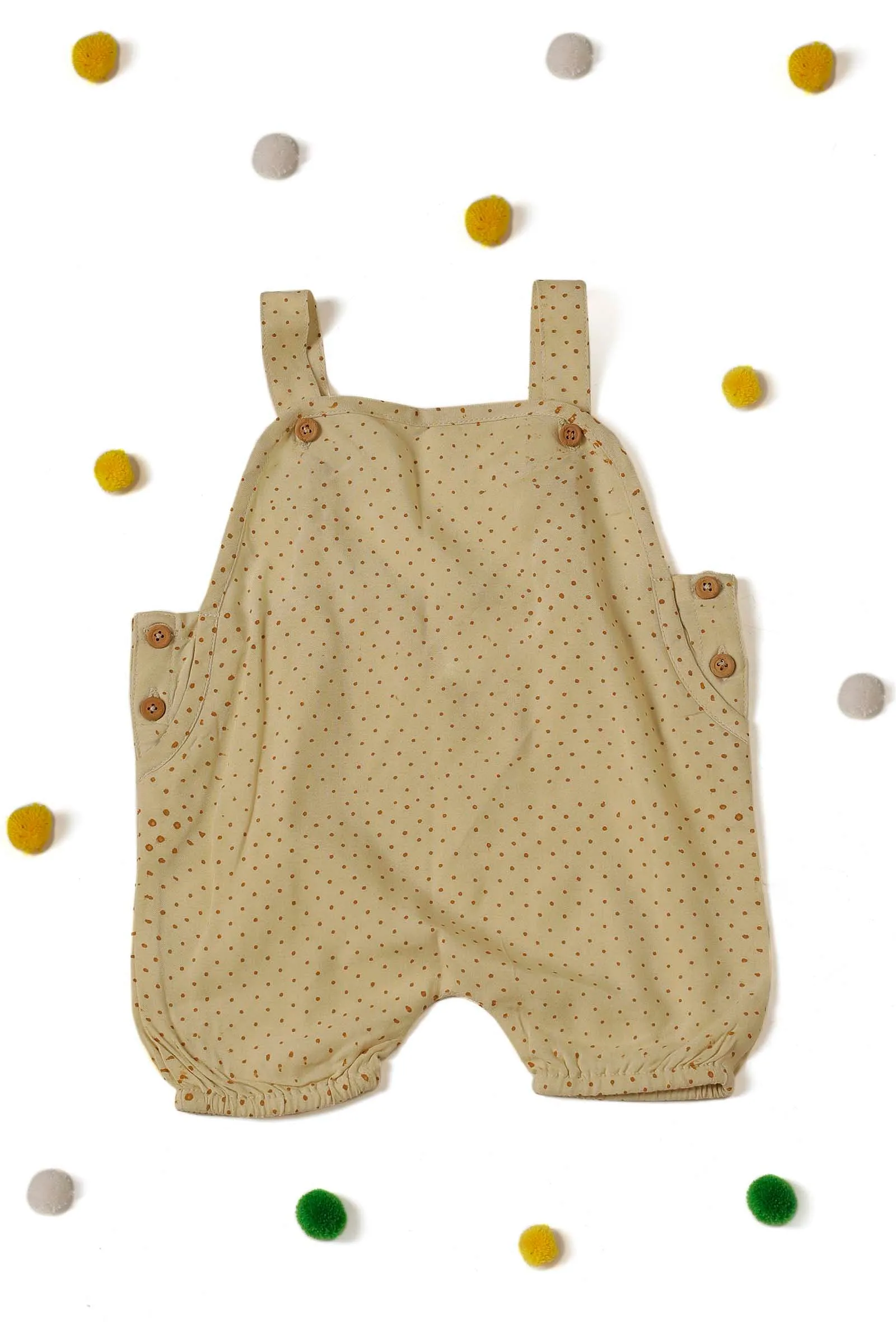 Happy Beige Bamboo Cotton Romper