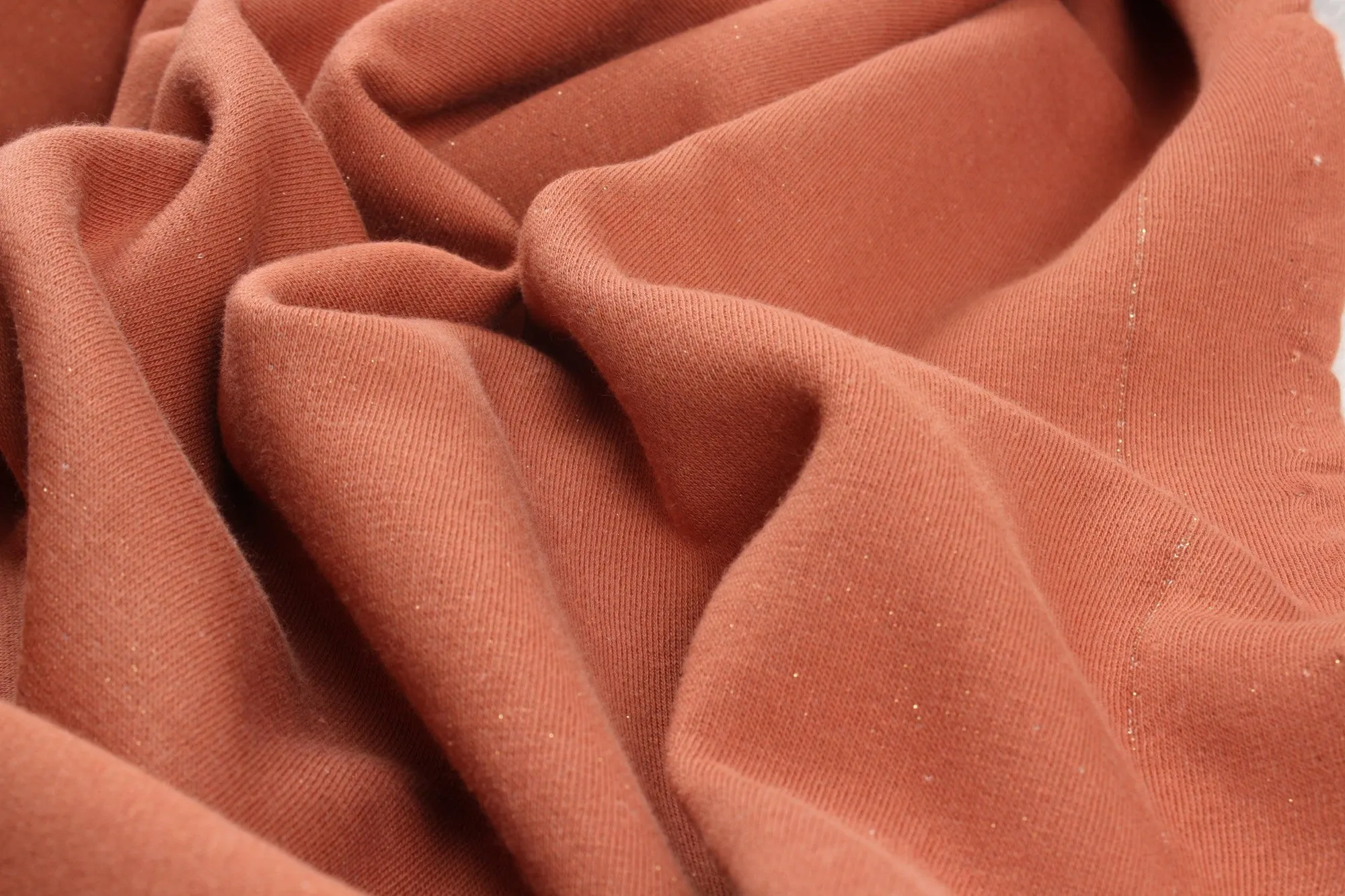 Lurex Brushed Fleece - Cotton Blend Stretch - 8 Colors Available