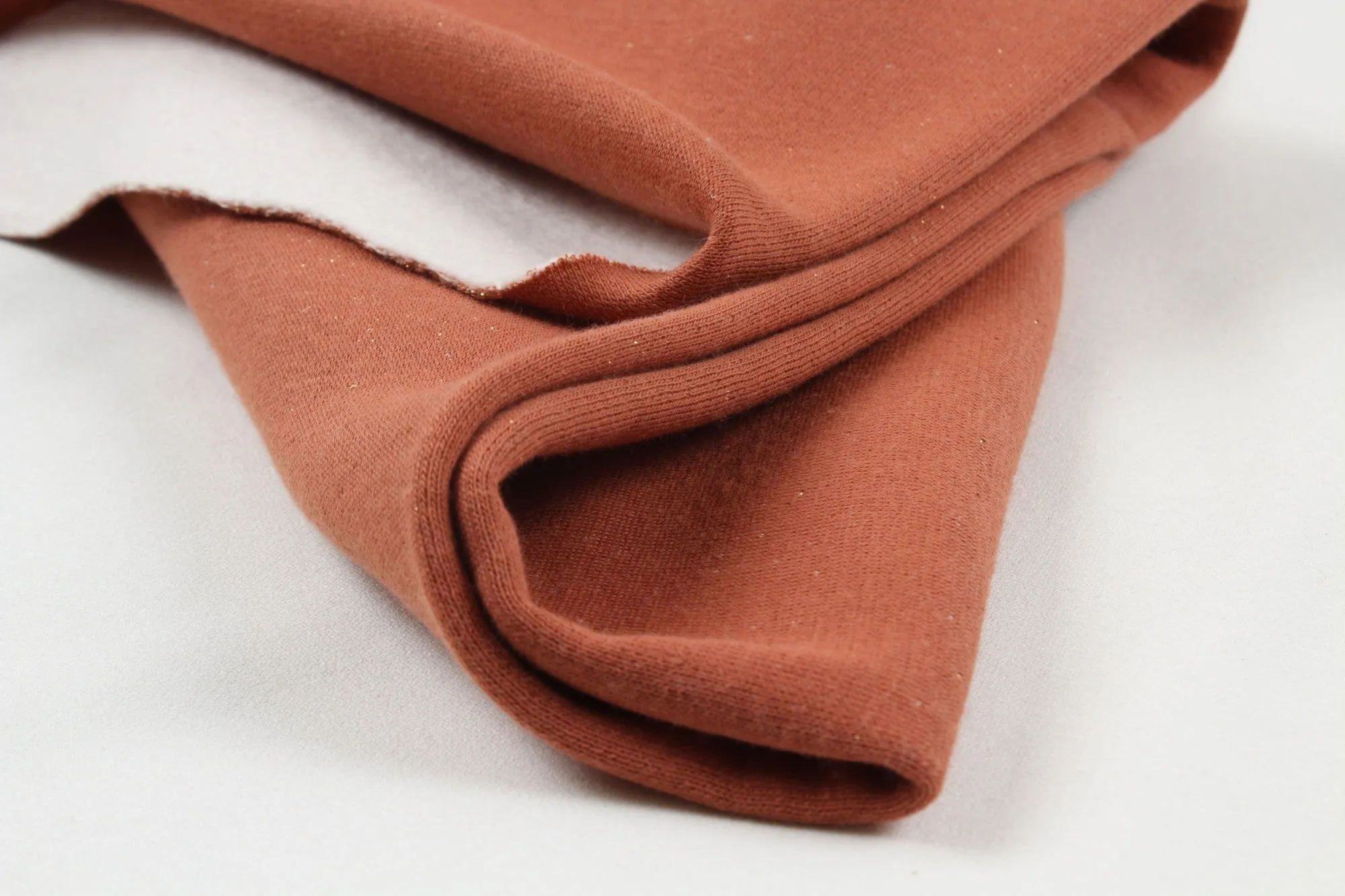 Lurex Brushed Fleece - Cotton Blend Stretch - 8 Colors Available