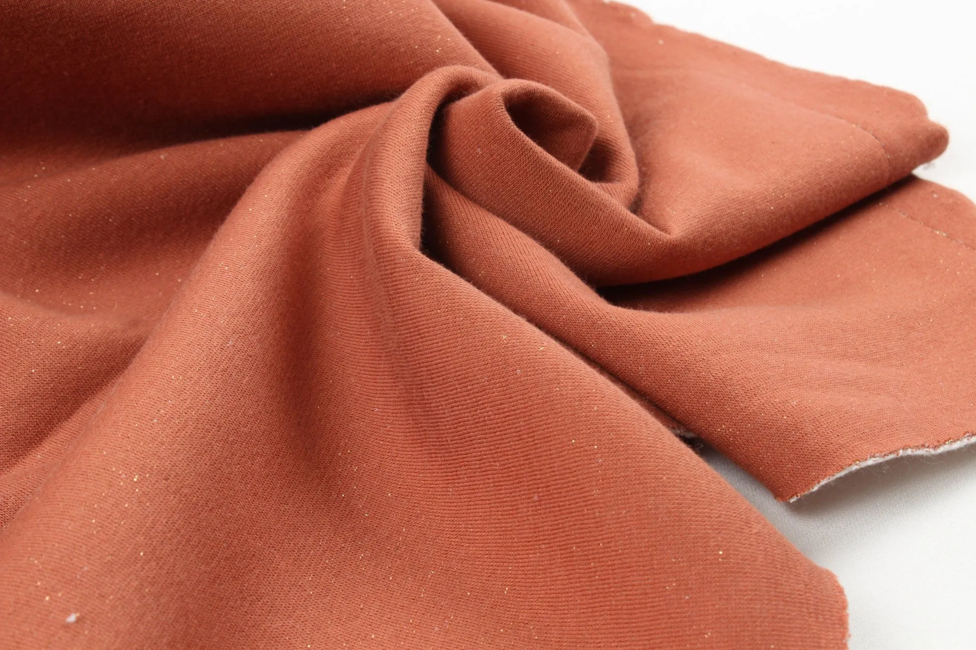 Lurex Brushed Fleece - Cotton Blend Stretch - 8 Colors Available