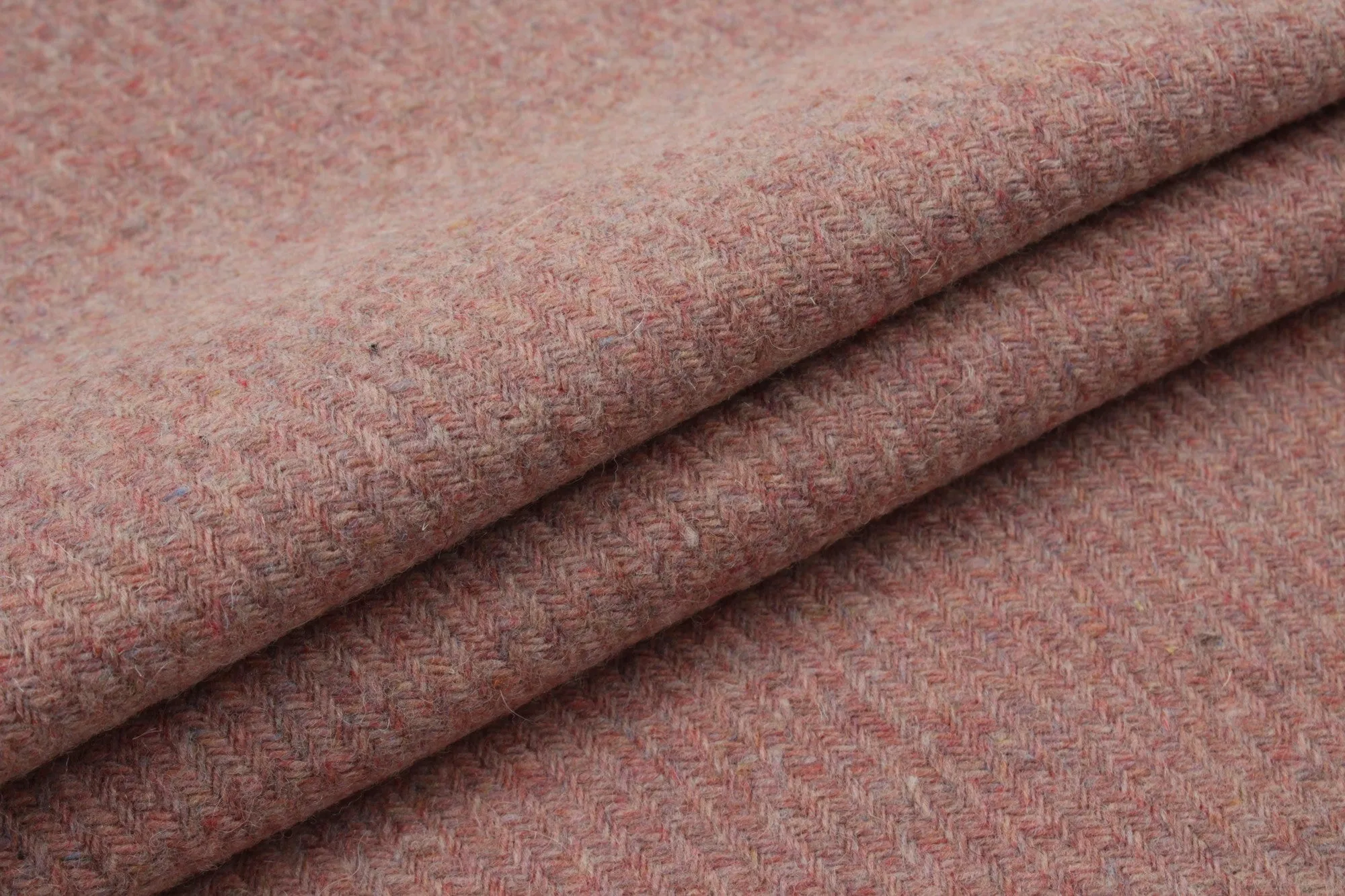 Melange Pink Recycled Wool for Outwear