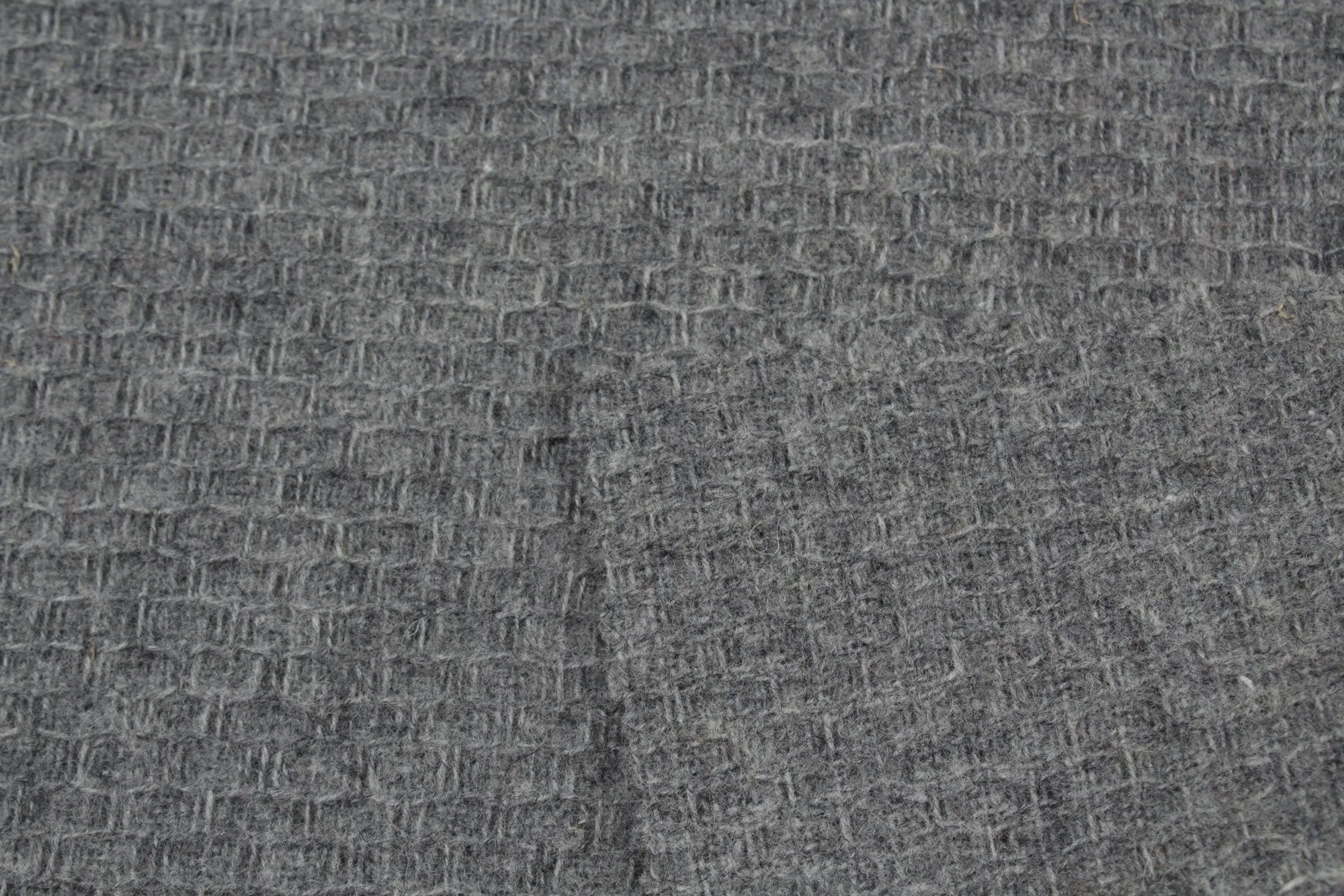 Melange Recycled Wool for Outwear - Geometric Pattern - Grey