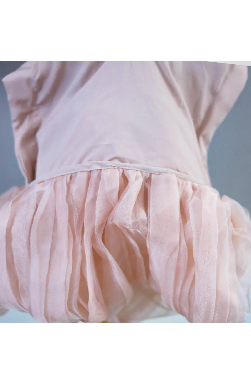 Onion Pink Bow Detailing Organza One Shoulder Dress