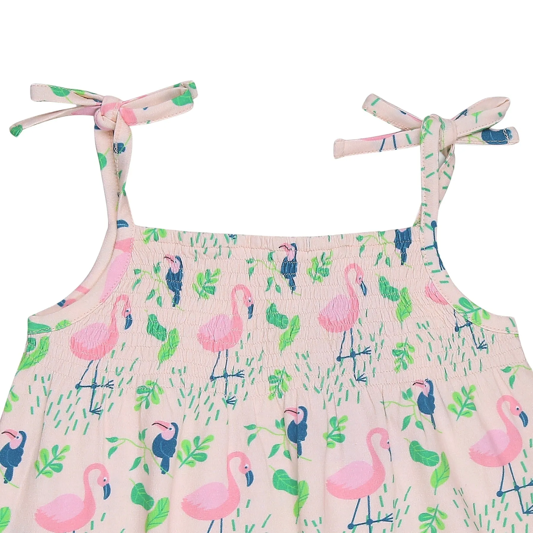 Organic Cotton Jumpsuit- Flamingo Forrest