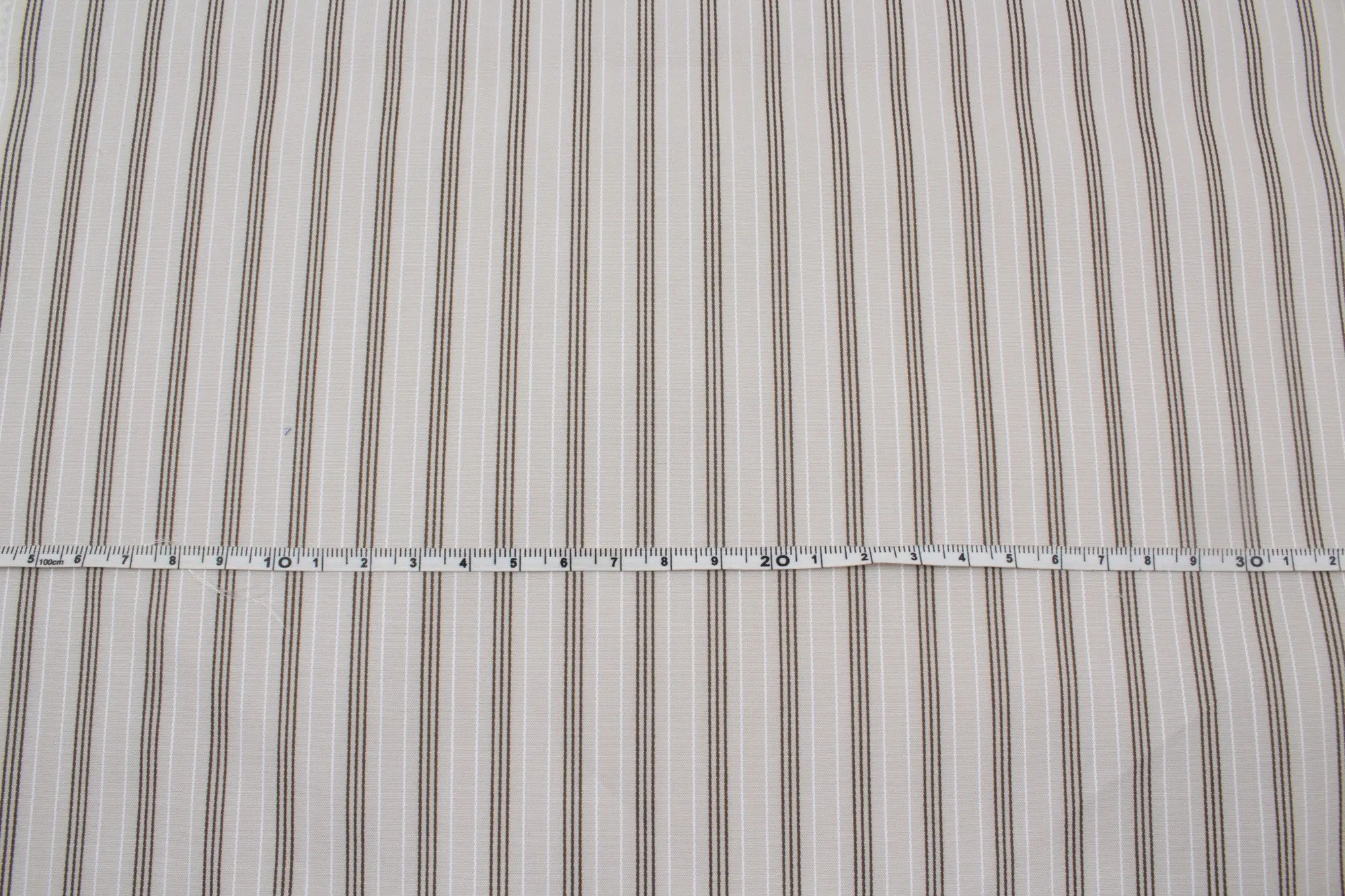 Organic Cotton Poplin Stripes - Beige - 3 Variants Available