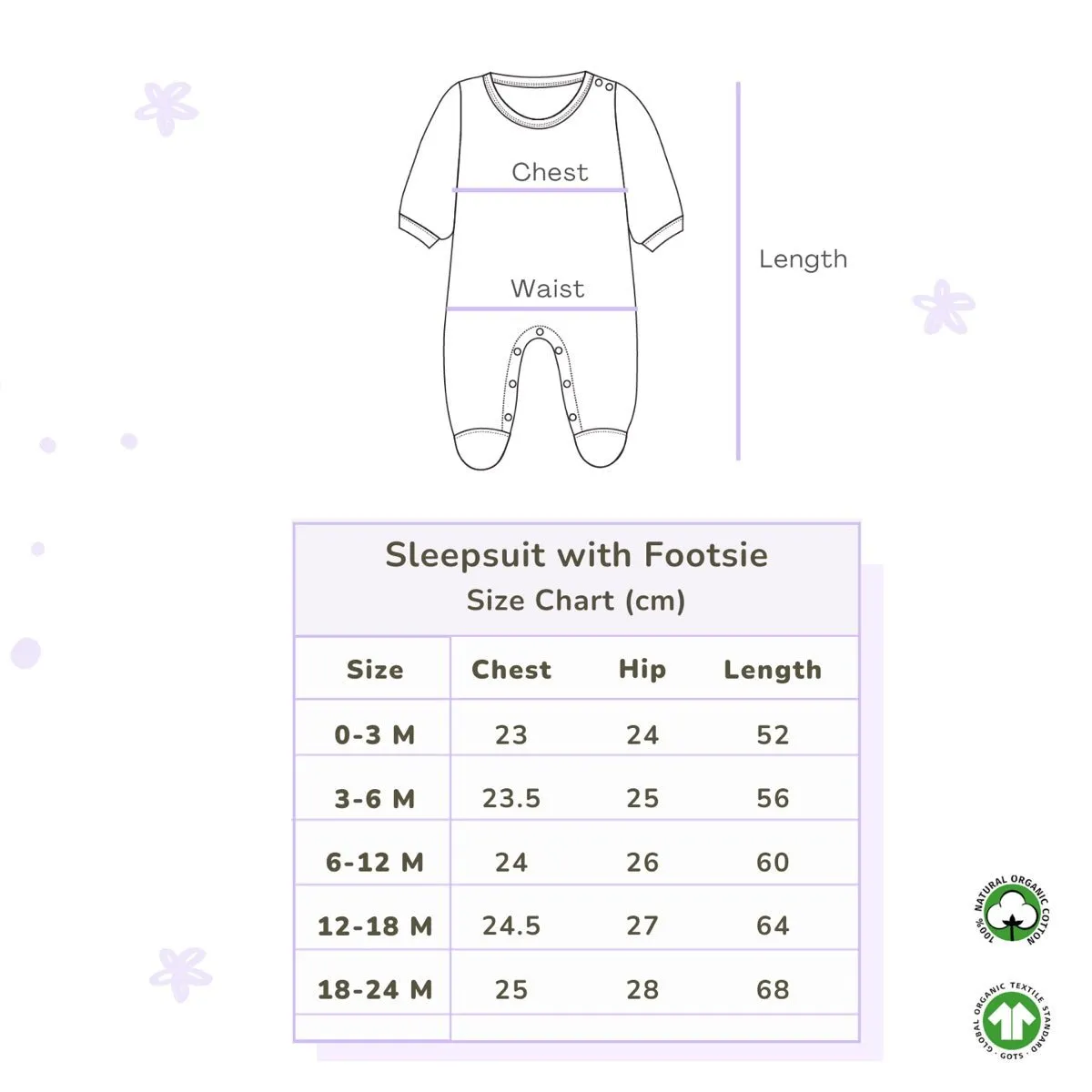 Organic Cotton Sleepsuit with Footsie- Fuzzy Fishes