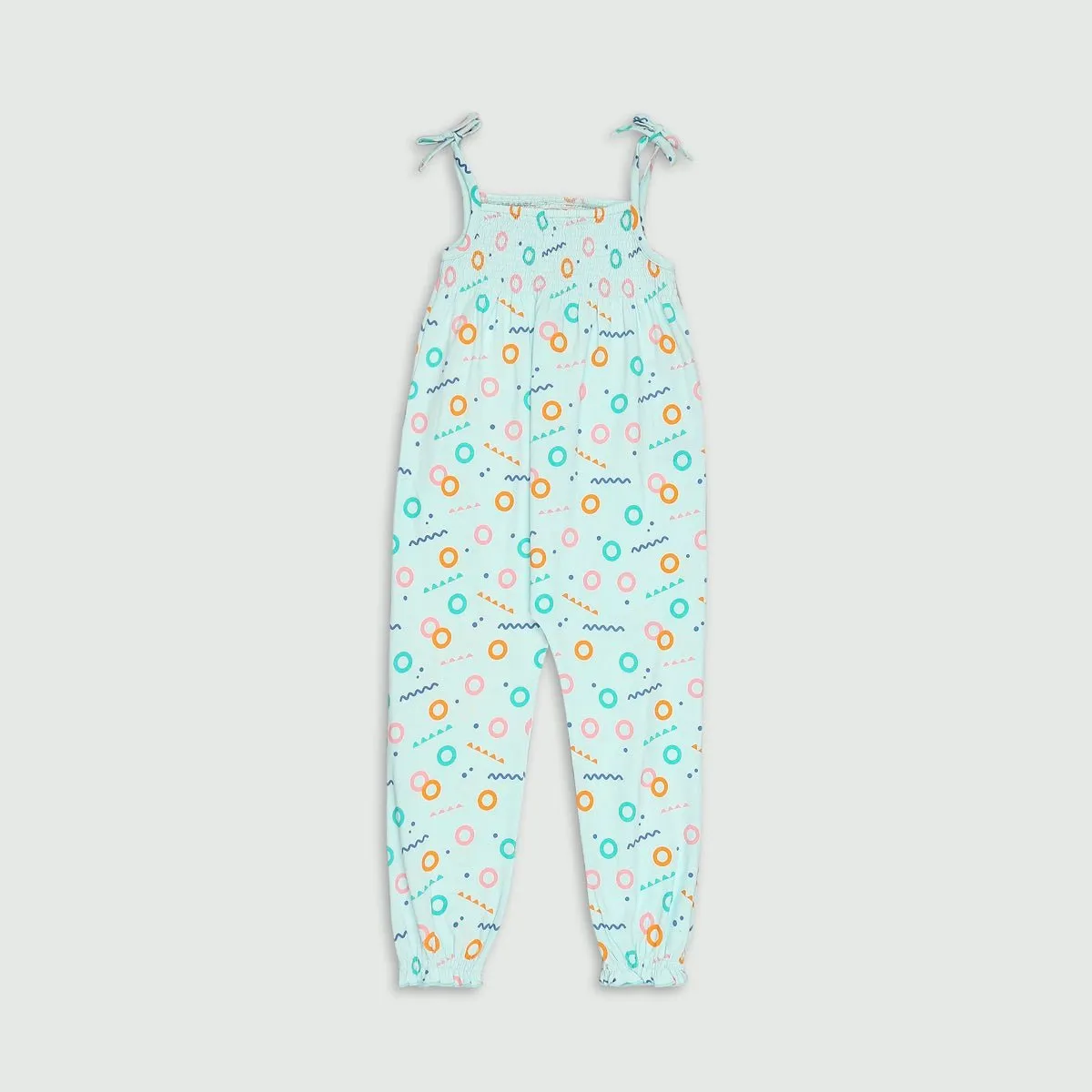 Organic Cotton Smocked Jumpsuit- Free Float