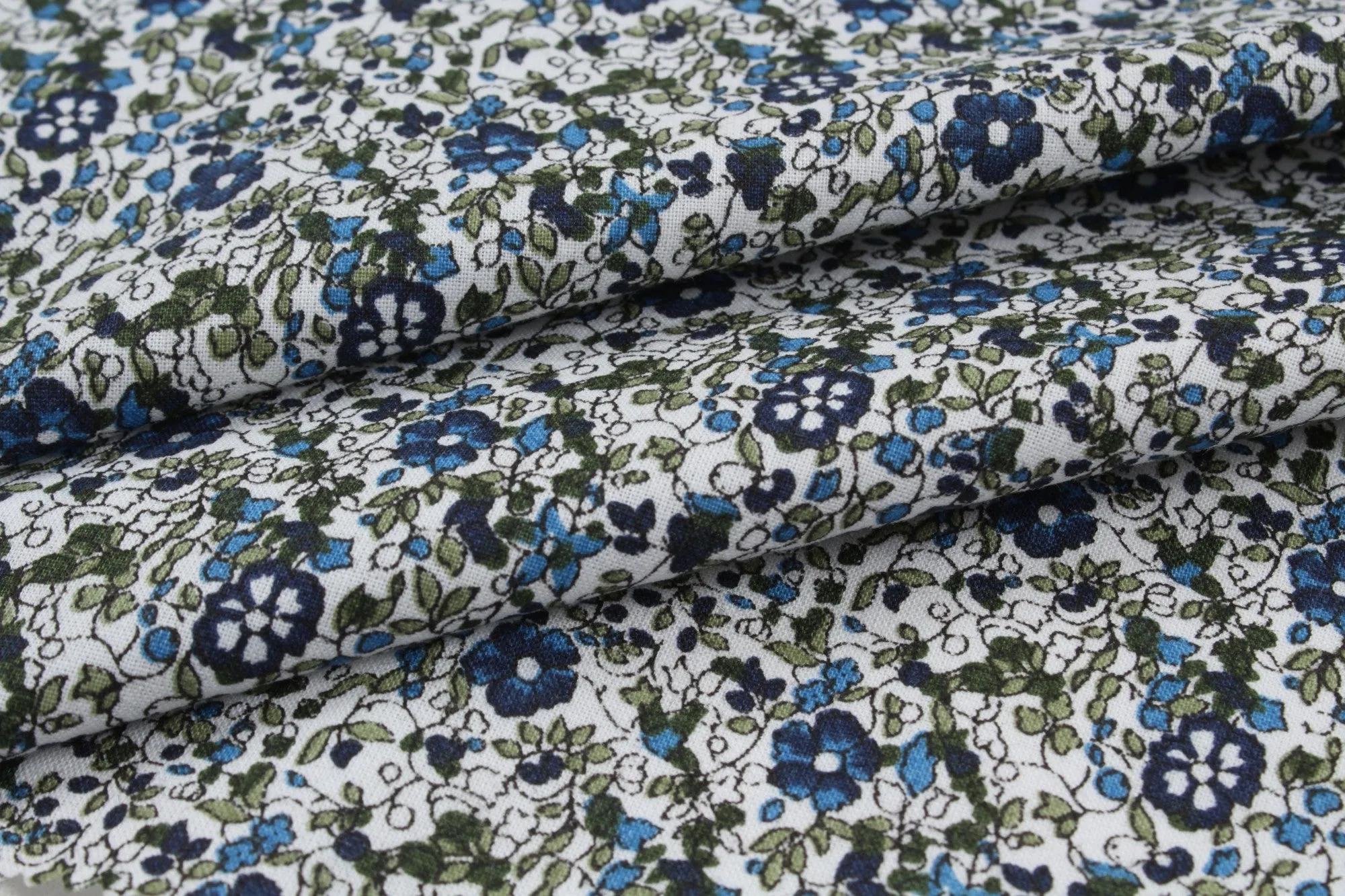 Organic Cotton Voile - Ditsy Floral Print (5 Designs Available)