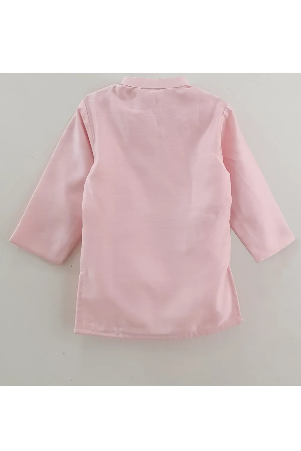 Pink chanderi kurta and pyjama set