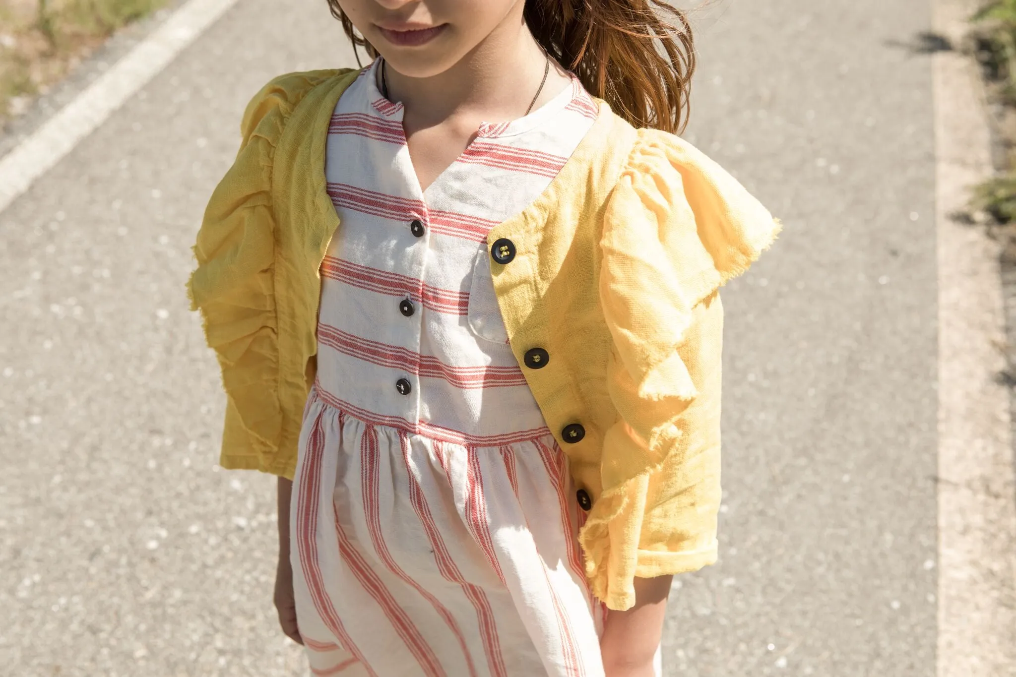 Piupiuchick jacket frills yellow