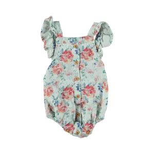 Piupiuchick romper with frills flower green