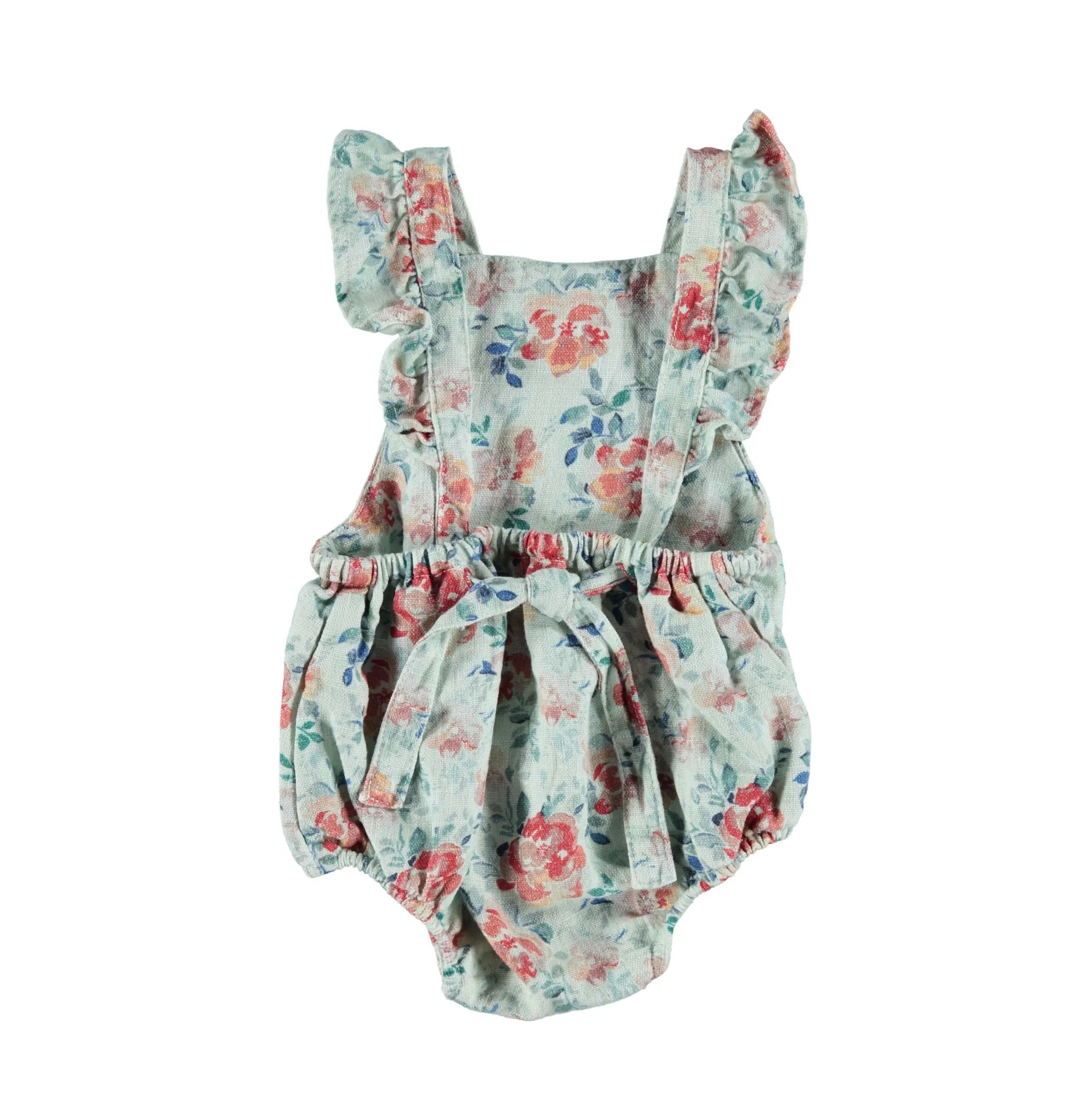 Piupiuchick romper with frills flower green