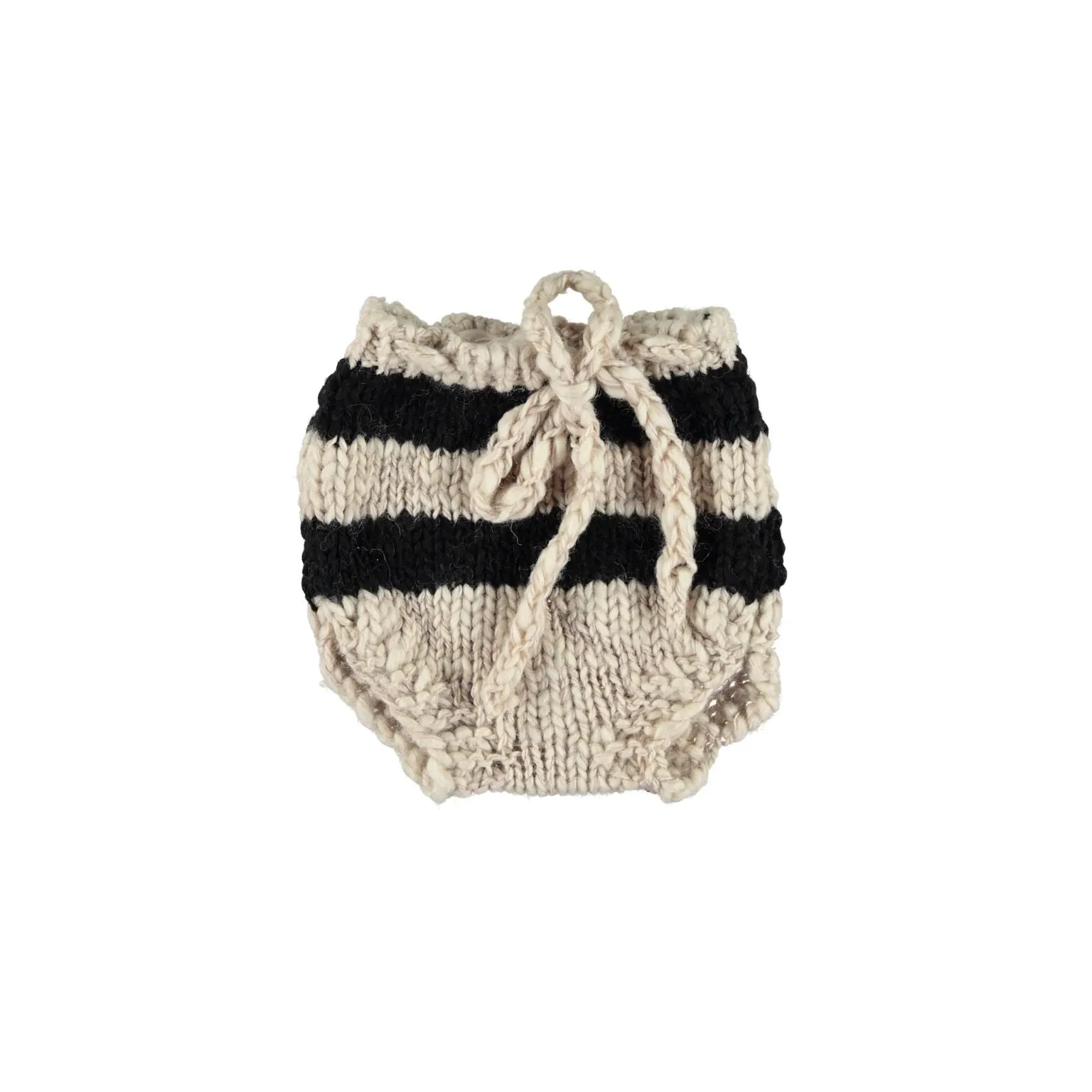 Piupiuchick shorties ecru/black stripes