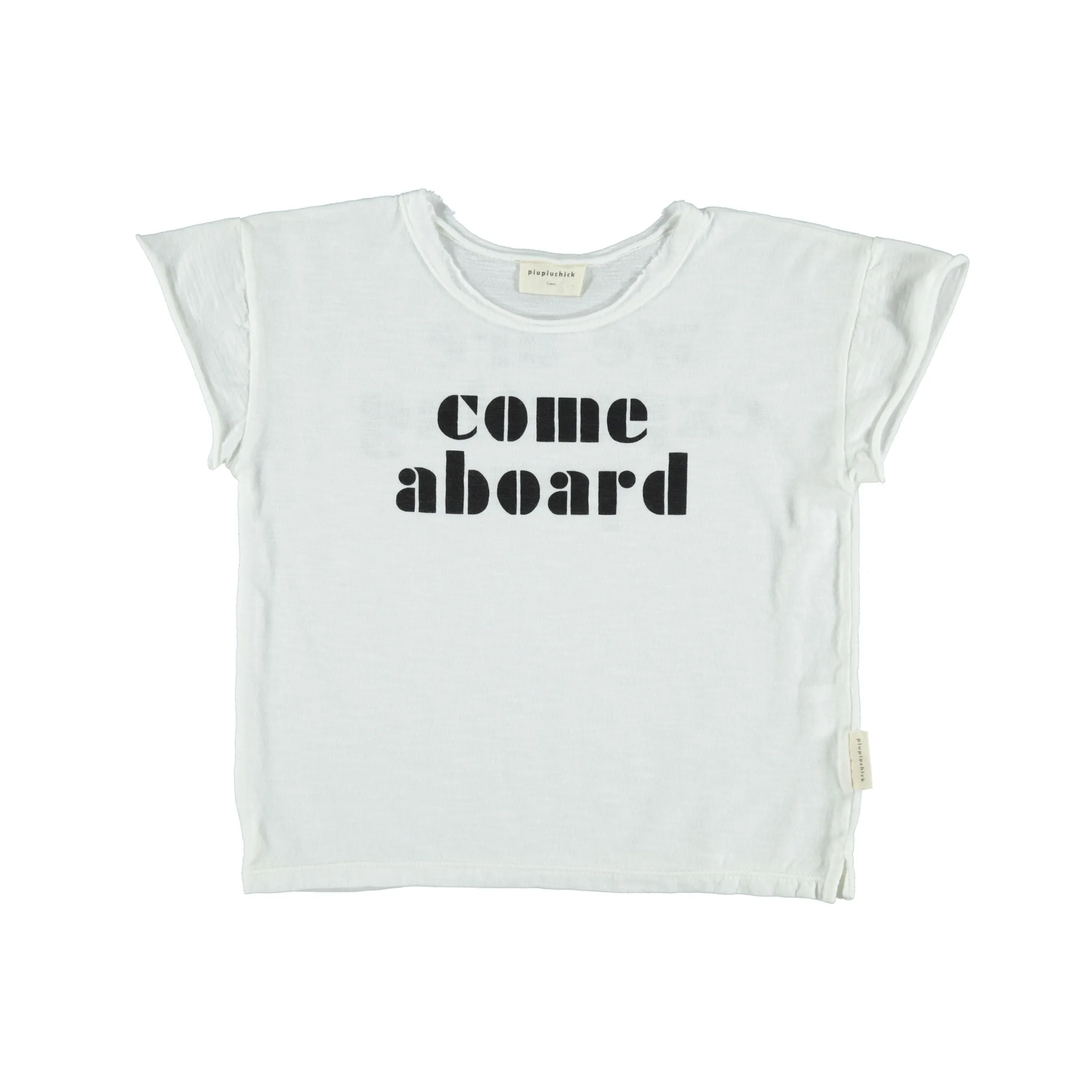 PIUPIUCHICK T-SHIRT KIDS OFF-WHITE COME ABOARD