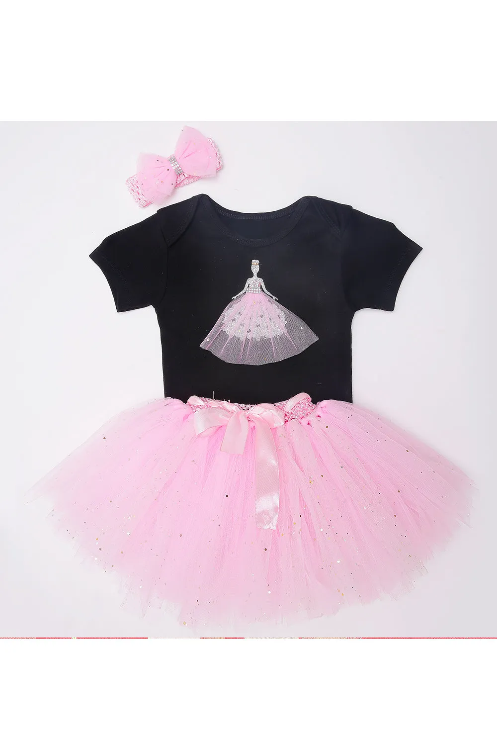 Silver princess bodysuit with tutu skirt and hairband