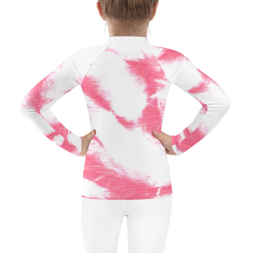 UPF 50 RASH GUARD PINK TIE DYE