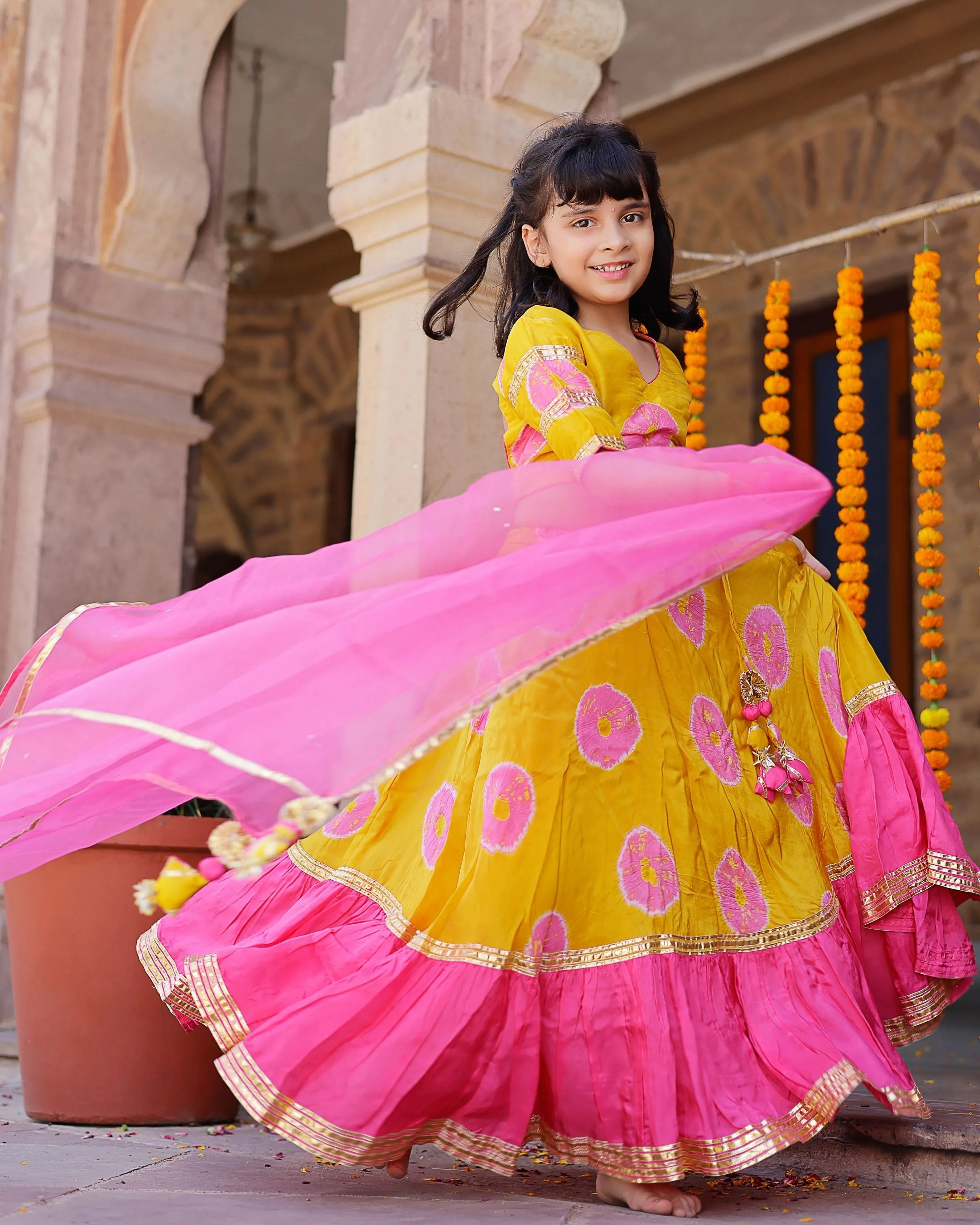 Varuna Tie & Dye Lehenga Set