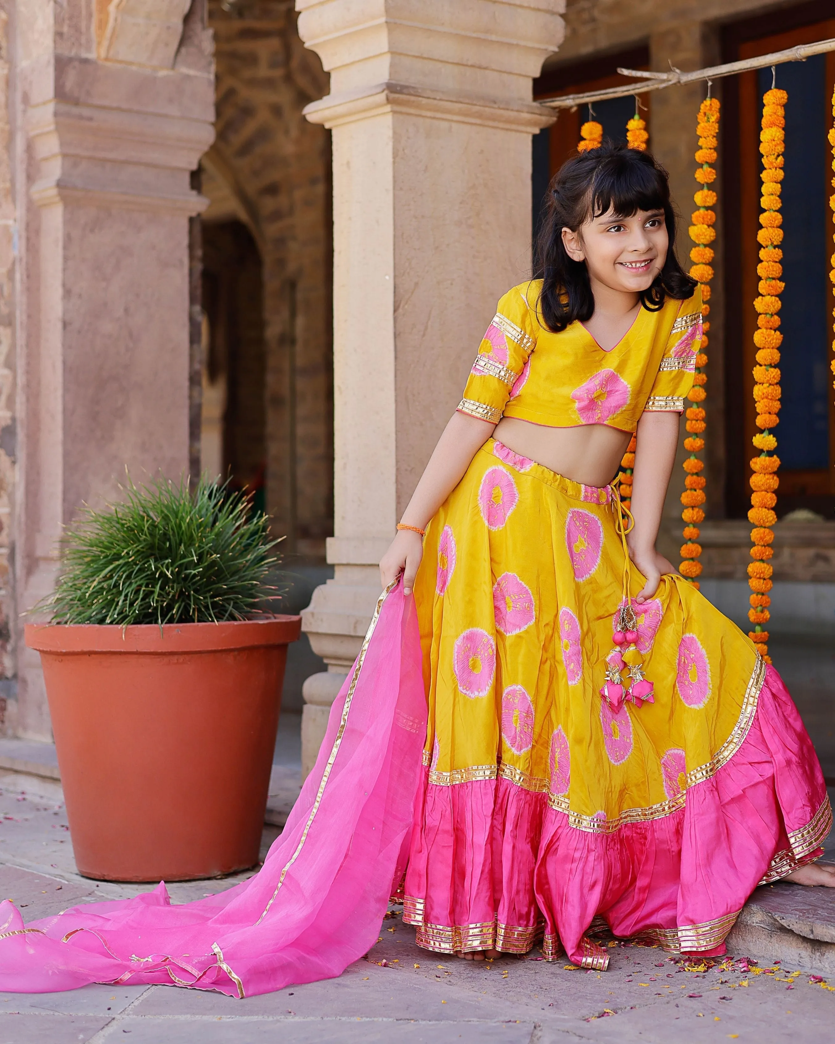 Varuna Tie & Dye Lehenga Set