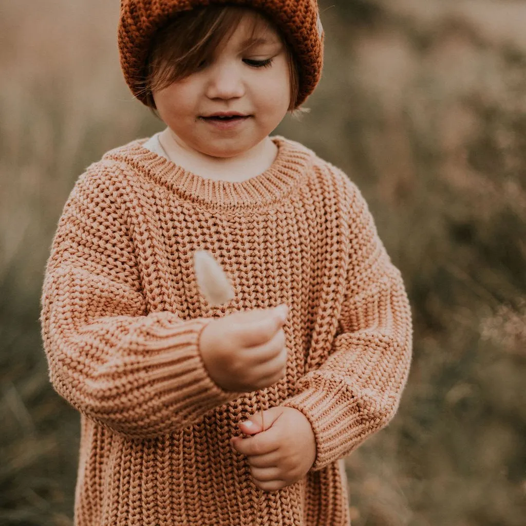 Yuki Chunky Knit Sweater | Coral